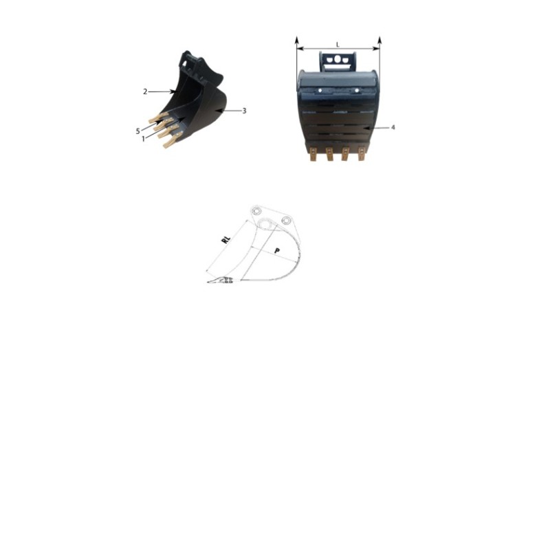 Tieflöffel Baggerlöffel Löffel Minibagger Bagger