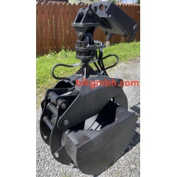 Forstgreifer mit Schalen Rückezange Holzgreifer Kran Bagger MS03